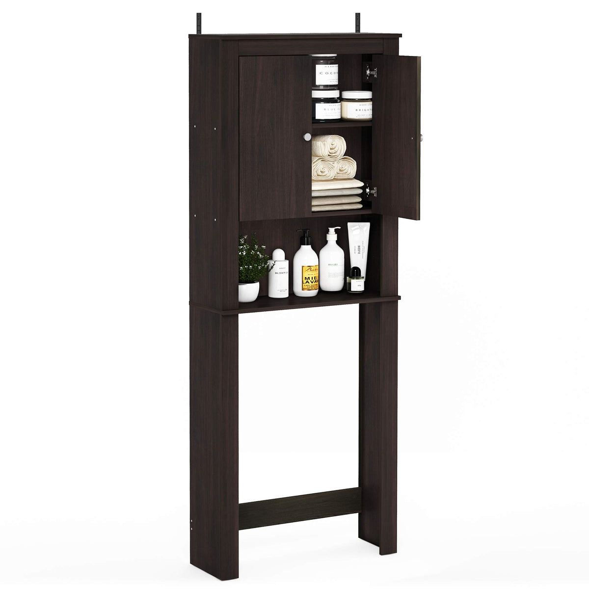 Black Over The Toilet Storage Cabinet U999