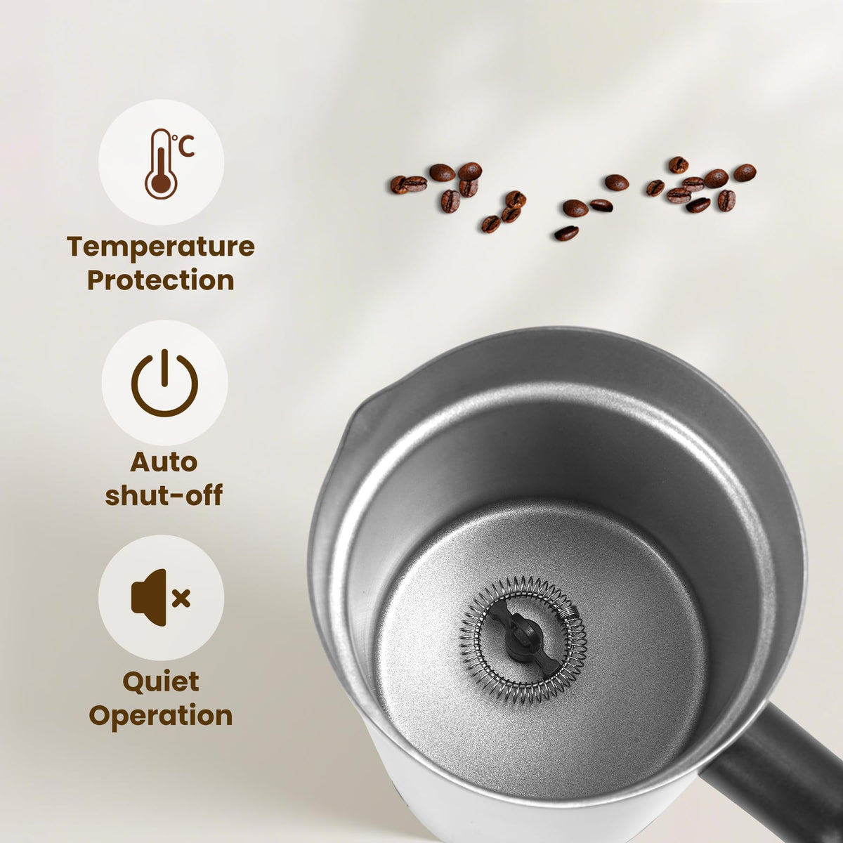 Electric Milk Frother 4-in-1 Foam Maker 10.6 oz L5338