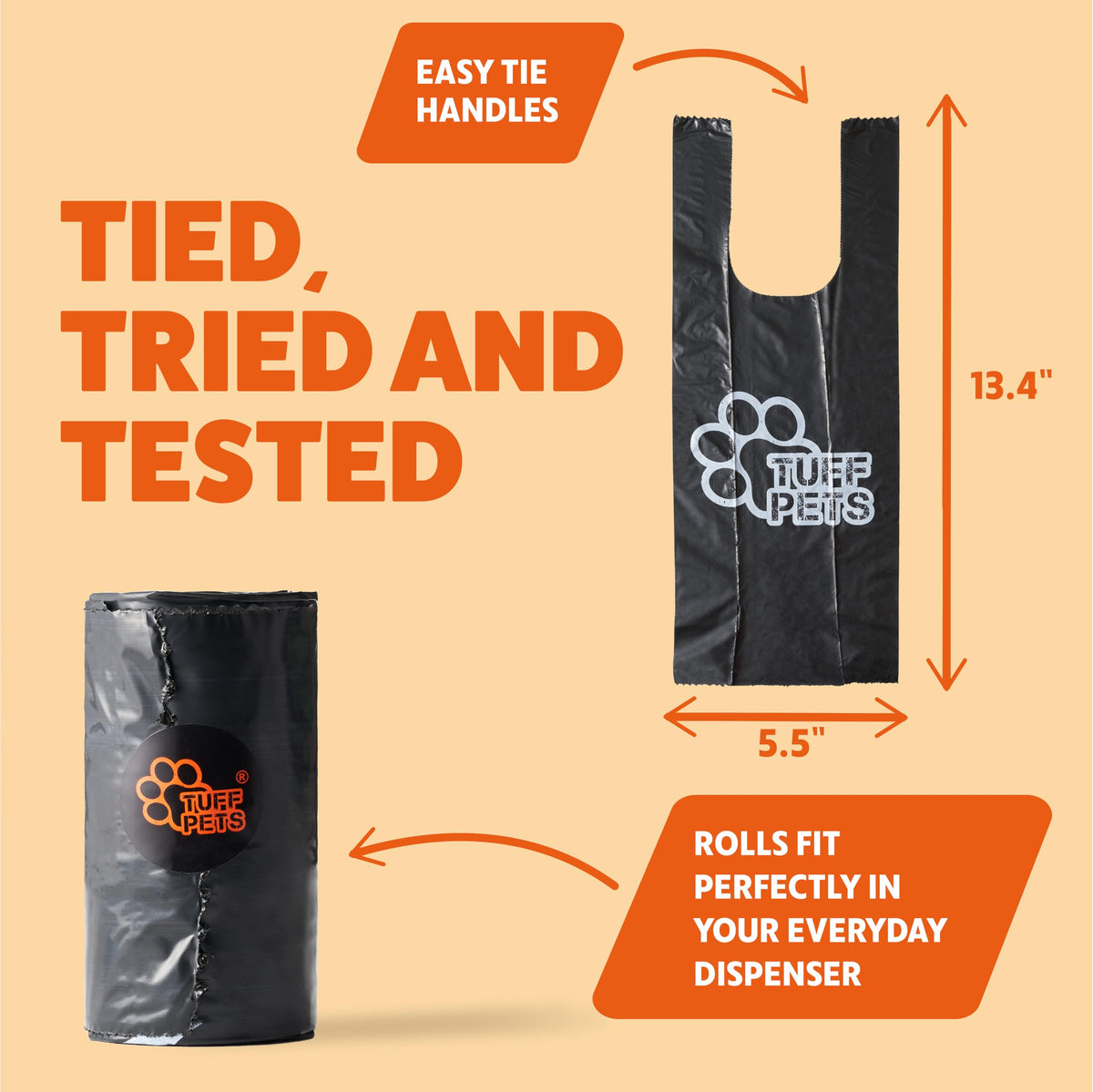Dog Poop Bags Rolls with Handles L3577