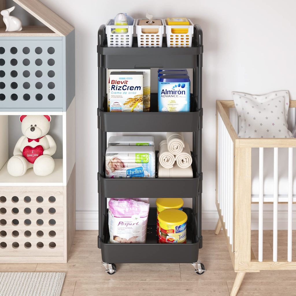 4-Tier Utility Cart with Drawer & Wheels Z1389