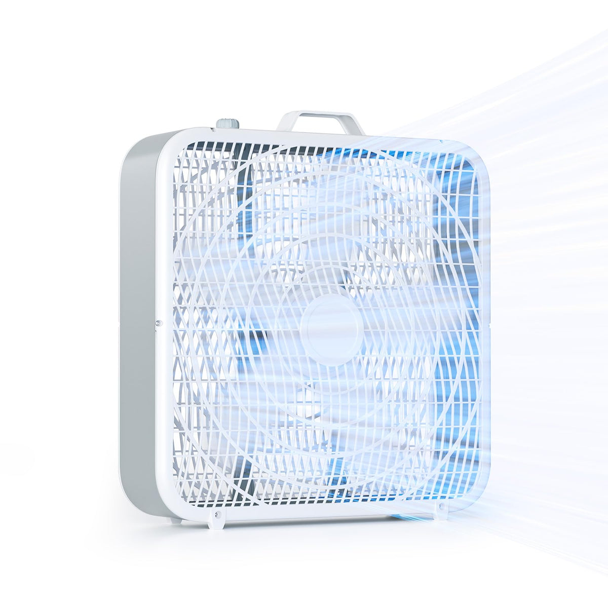 20” 3-Speed Box Fan with Safety Grill, White U400