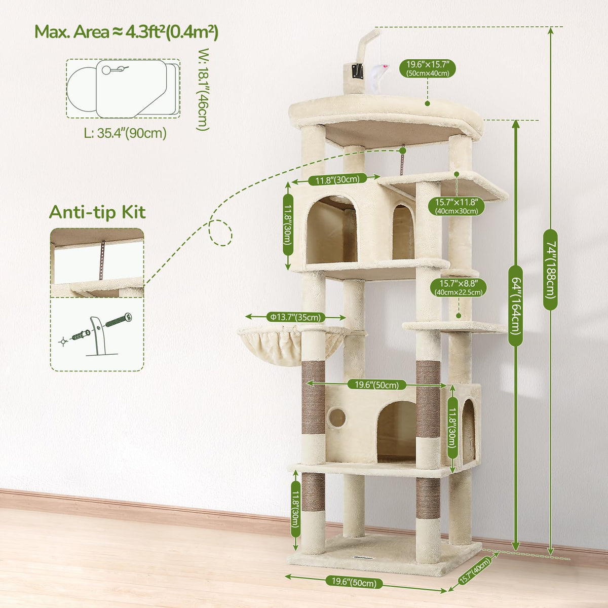 Cat Tree for Large Adult Cats C98742