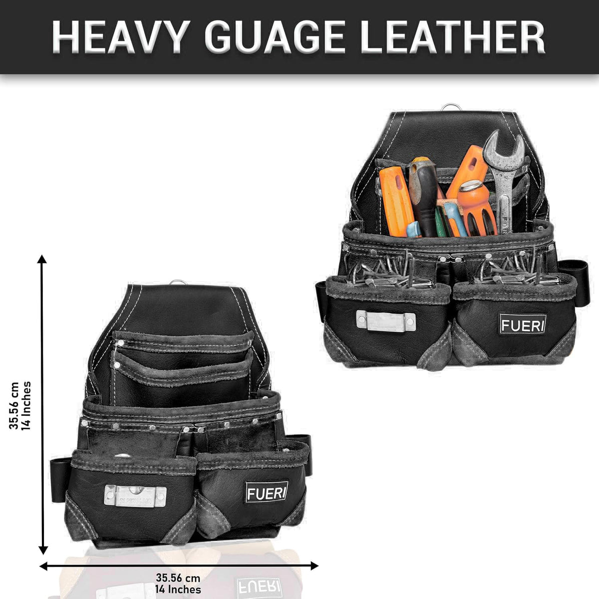 Leather 16 Pocket Tool Belt I5014