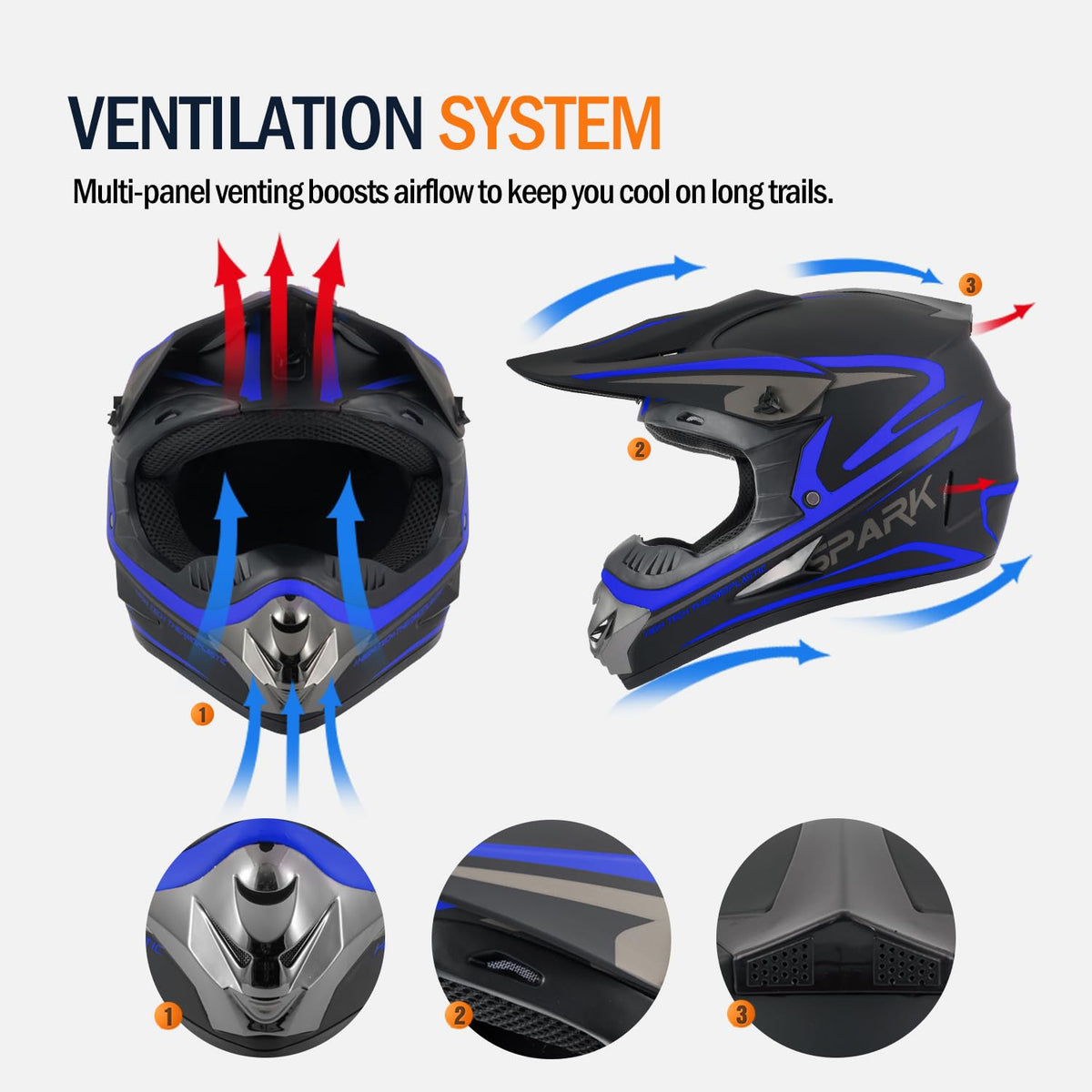 Kids Motocross Full Face Helmet I674