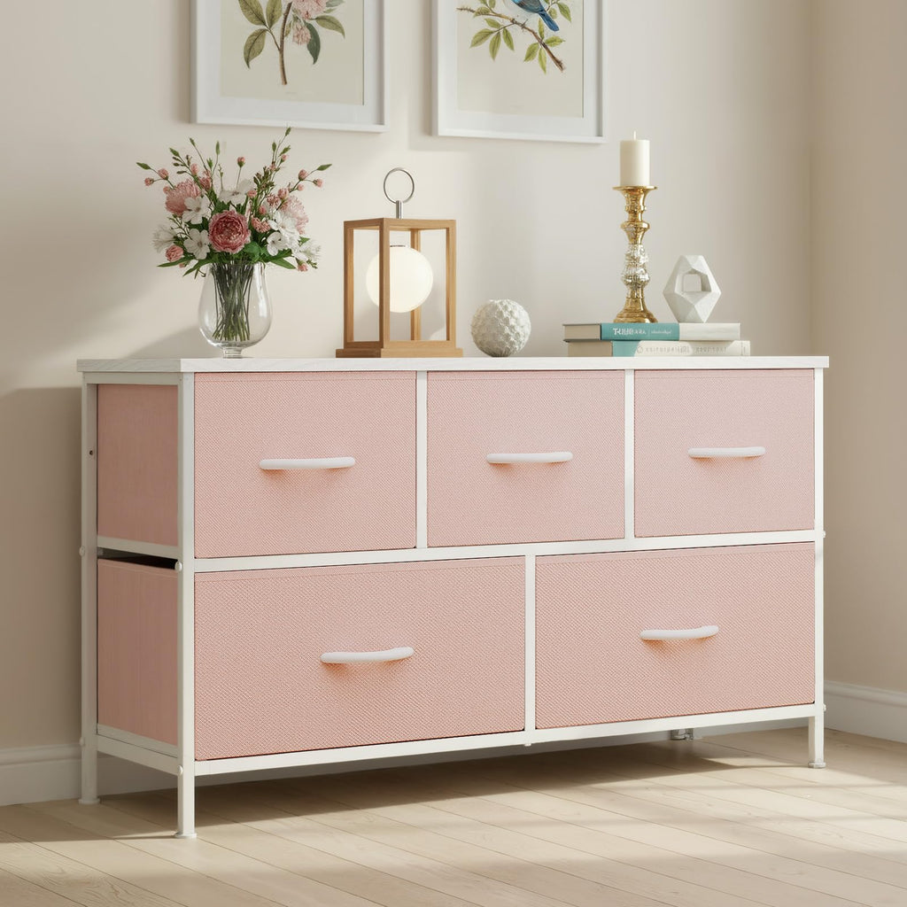 Pink 5 Drawer Dresser B541429