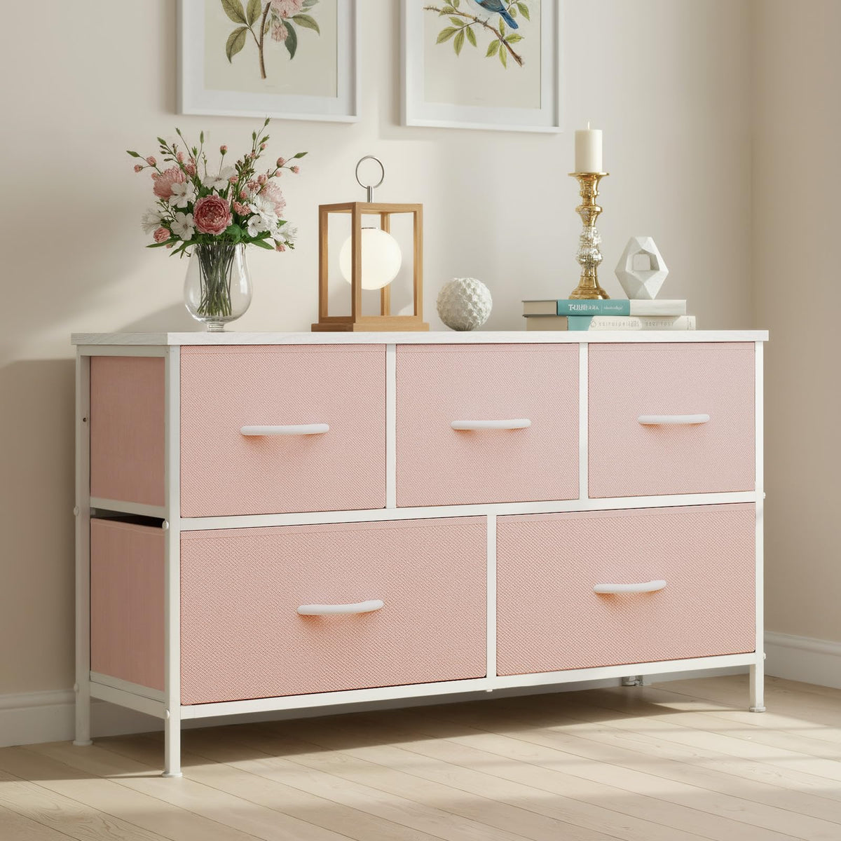 Pink 5 Drawer Dresser B541429