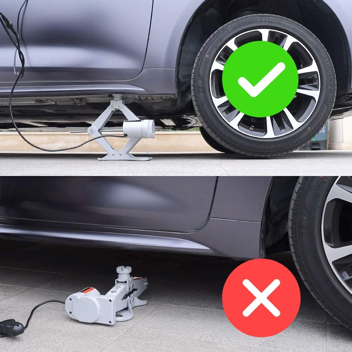 Electric Car Jack 3 Ton 12V Scissor Jack with Impact Wrench W3808