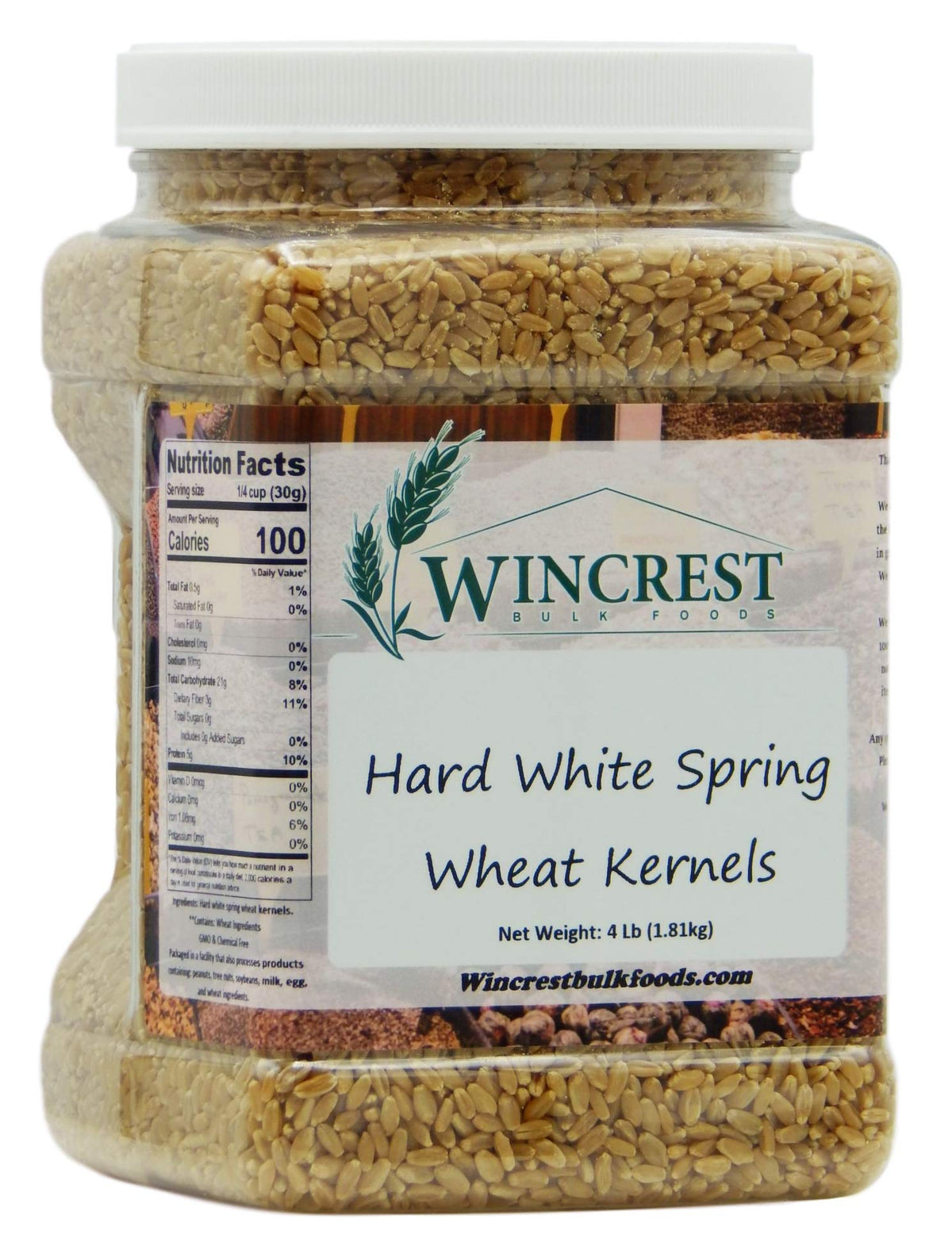 Hard White Wheat Kernels 4 Lb Tub M455378