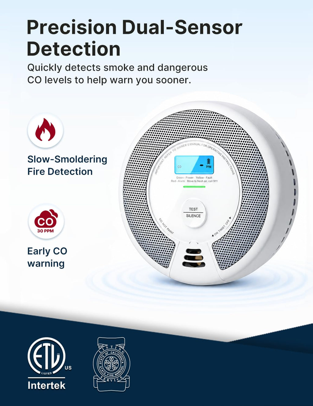 Smoke and Carbon Monoxide Detector Combo 3-Pack U752