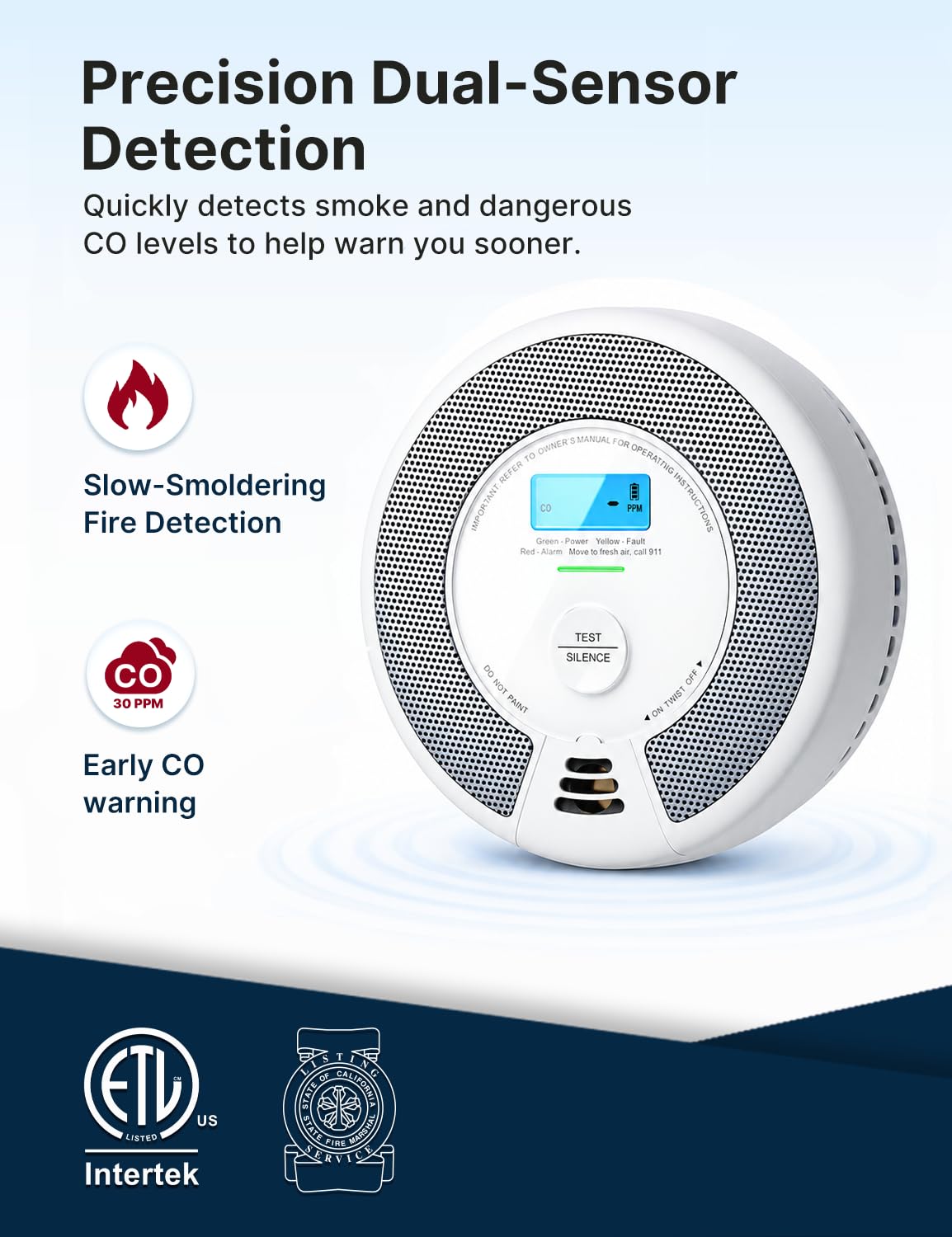 Smoke and Carbon Monoxide Detector Combo 3-Pack U752
