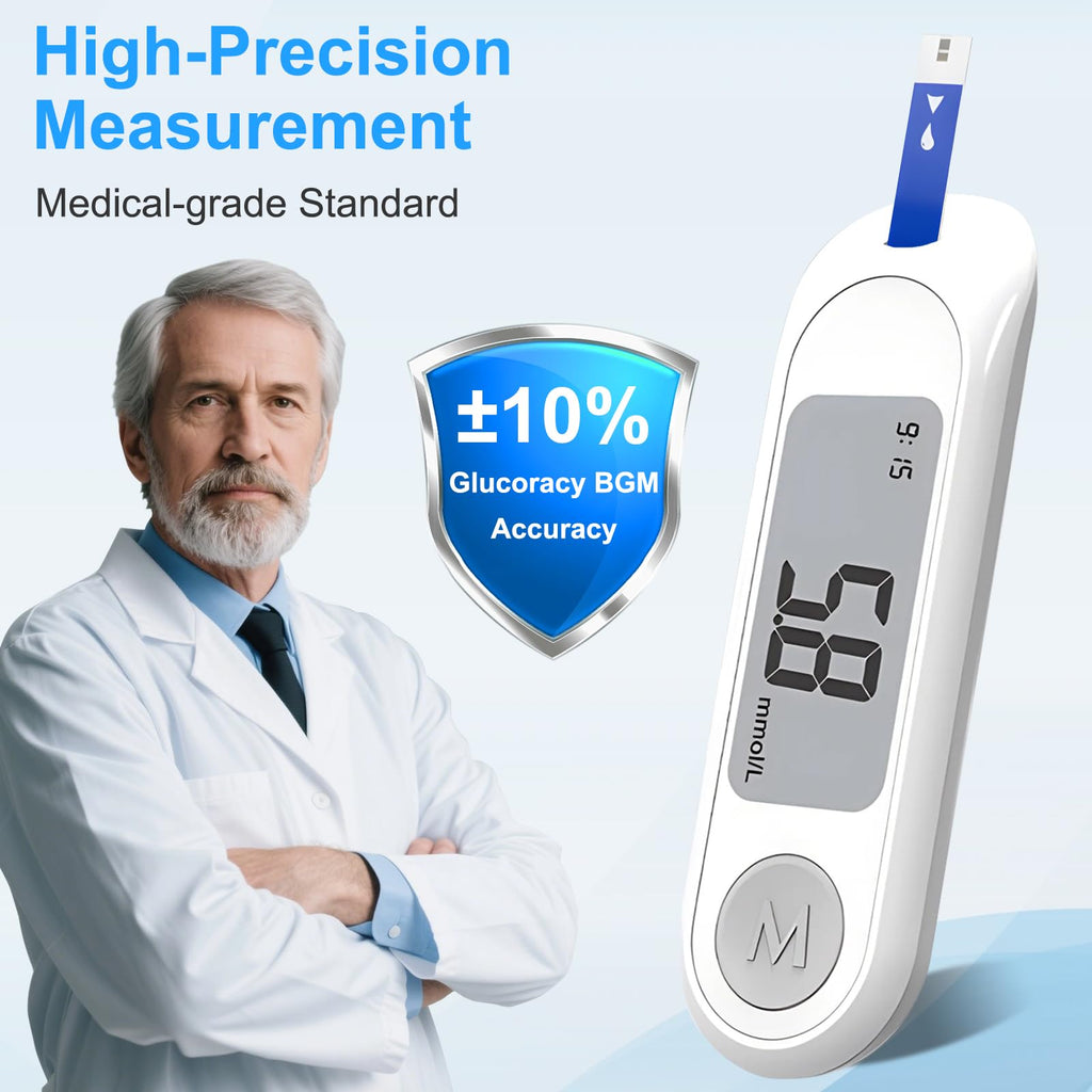 Blood Sugar Monitor Kit with 50 Test Strips & 50 Lancets V13837