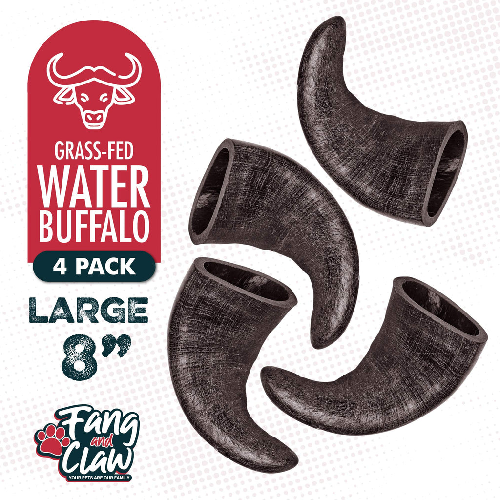 4 Pack Large 8-Inch Dog Horn Chews L3544