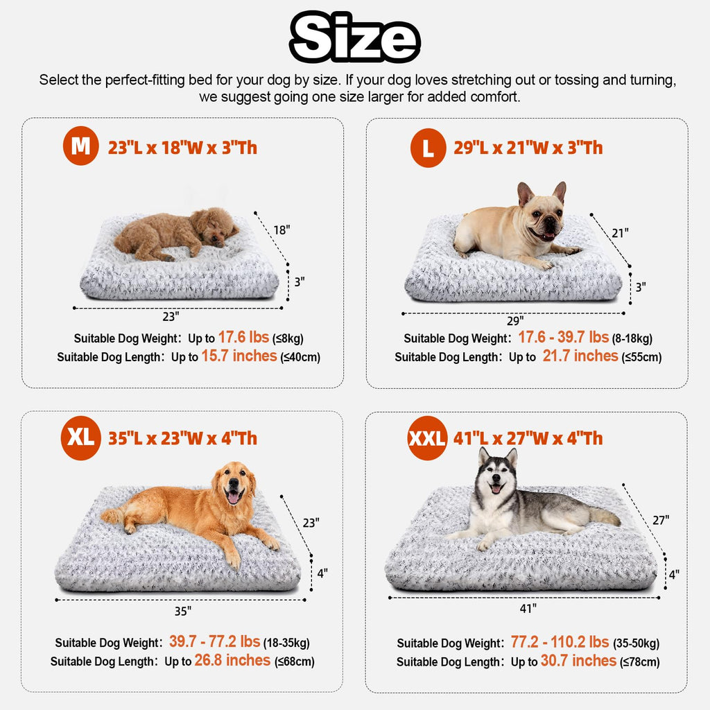 Large Washable Plush Dog Bed H99859