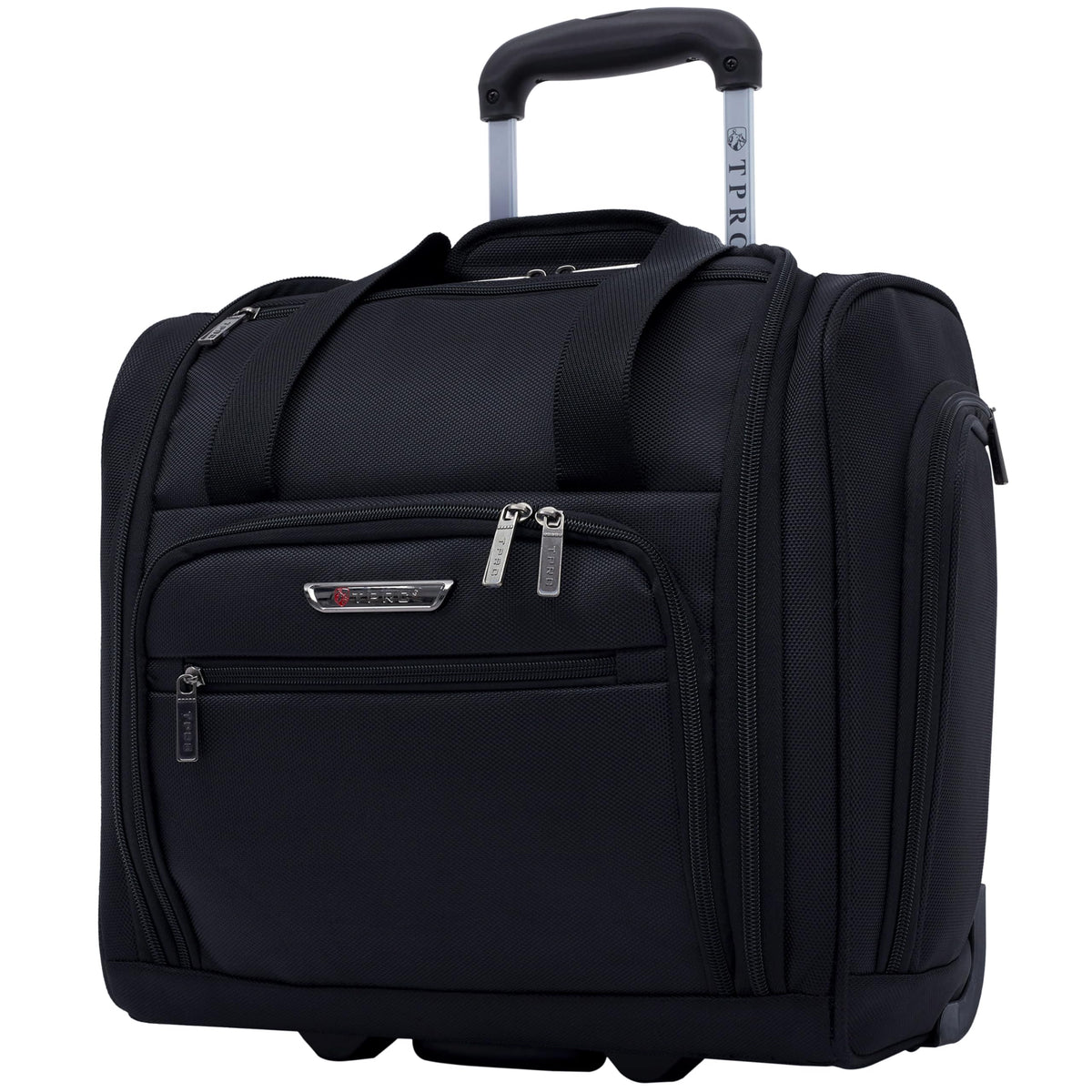 15” Underseat Carry-On Luggage with USB Charging Port, Black P441