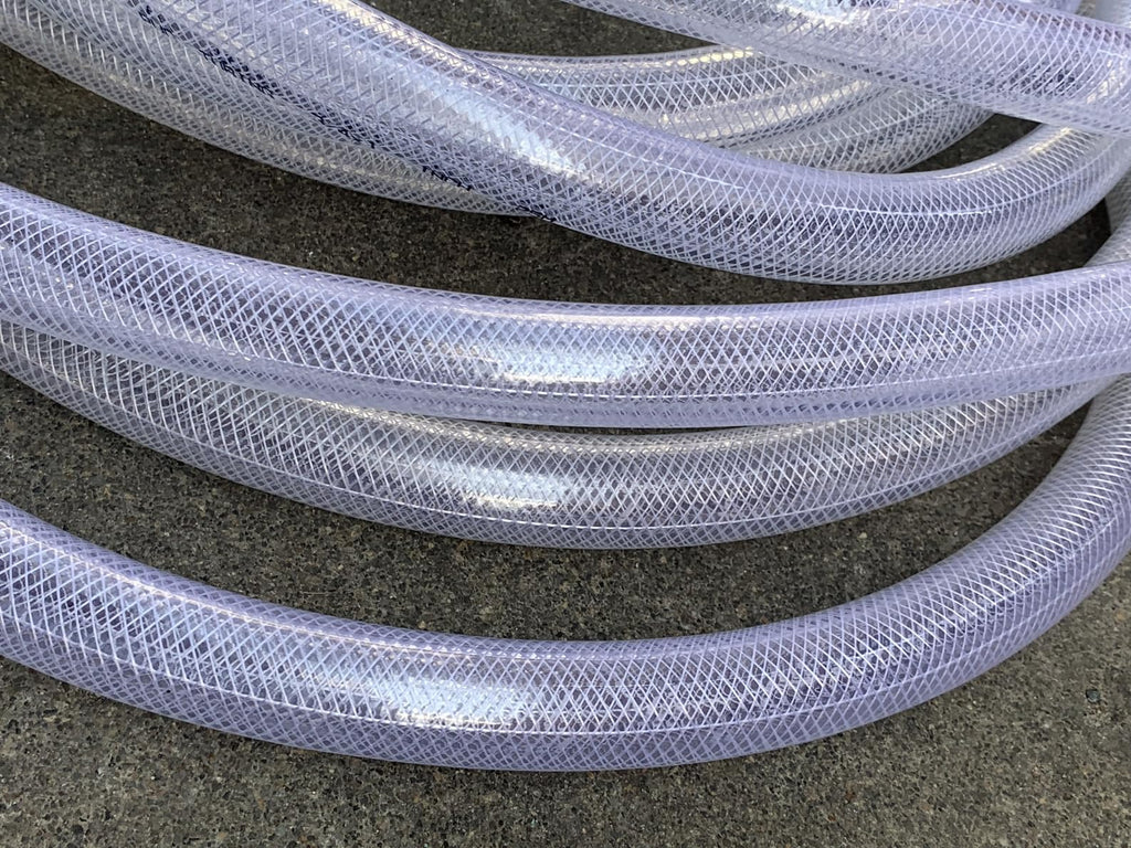 1" OD 100Ft Braided Clear PVC Vinyl Tubing K63489