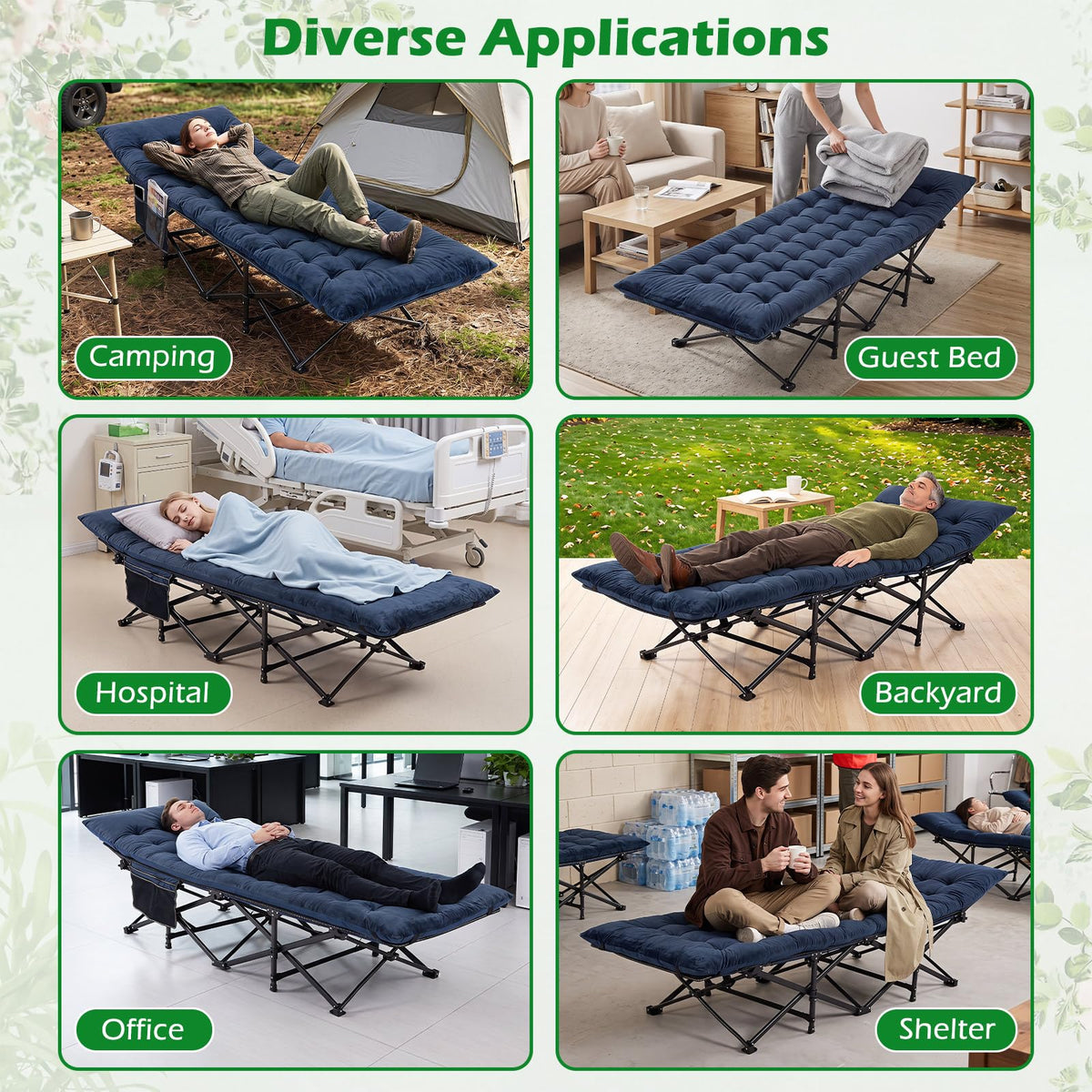 Camping Cot with Padded Mat H525