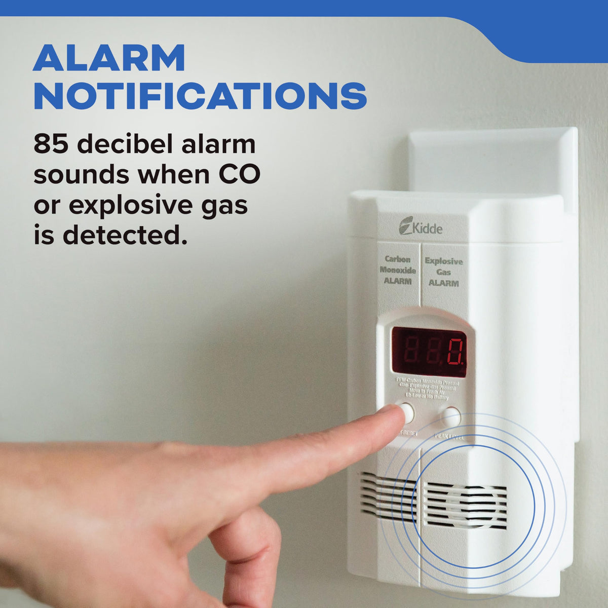 Carbon Monoxide & Explosive Gas Alarm with Digital Display F85396