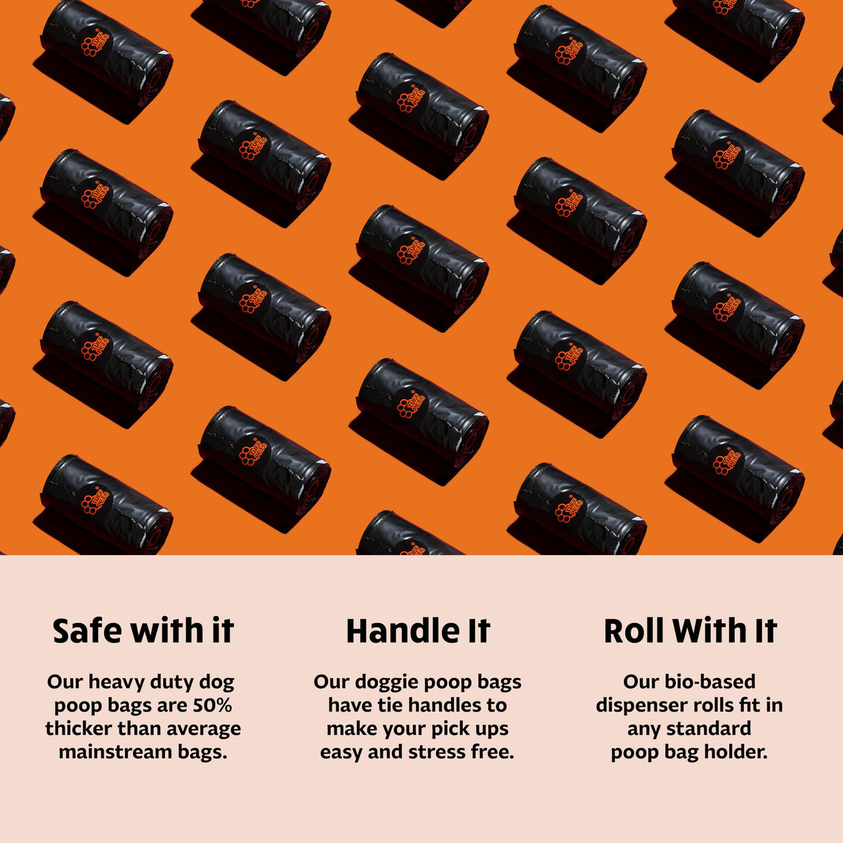 Dog Poop Bags Rolls with Handles L3577