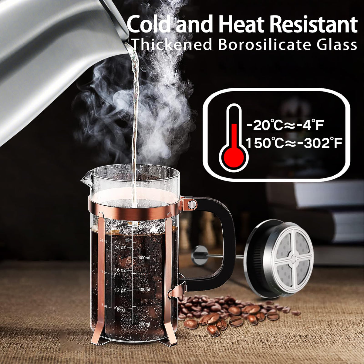 34 oz French Press Replacement Glass Beaker J96701
