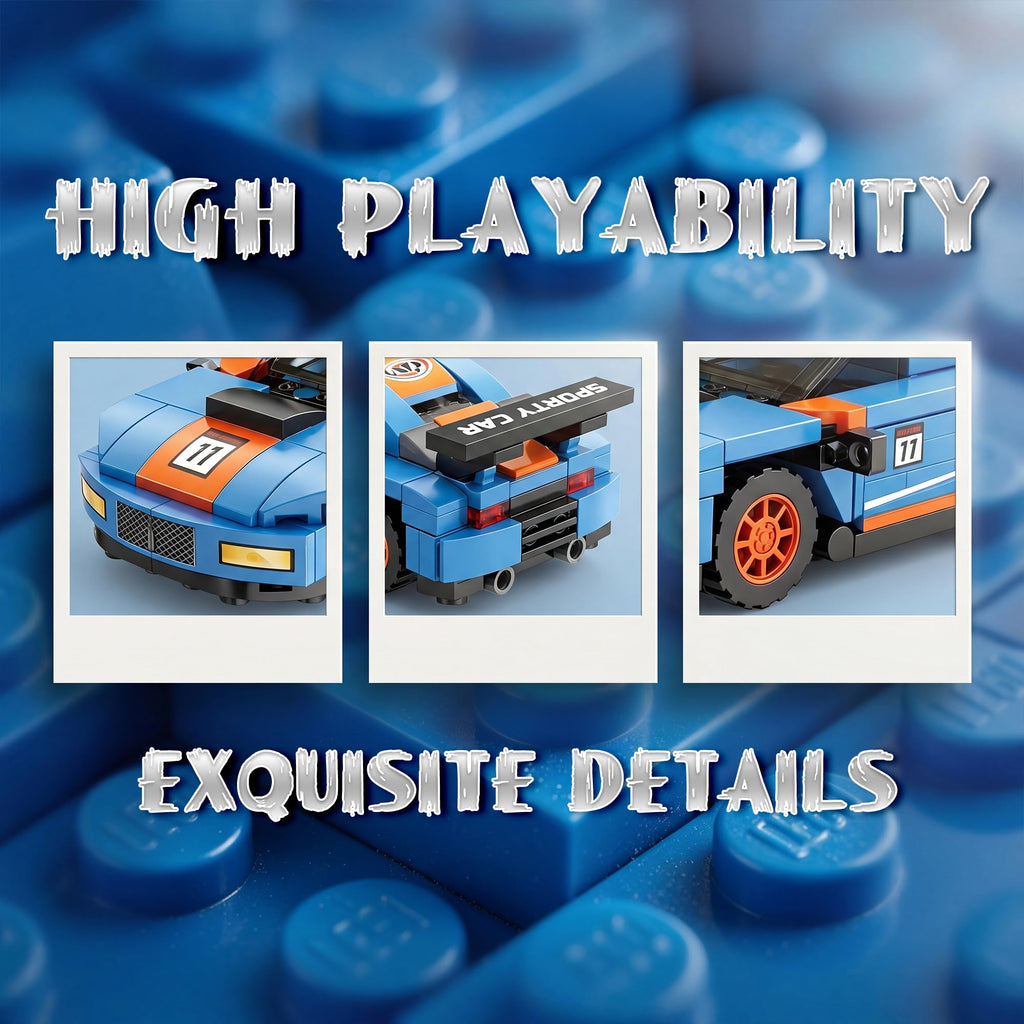 Racing Car Building Toy Set with Container Box D5036