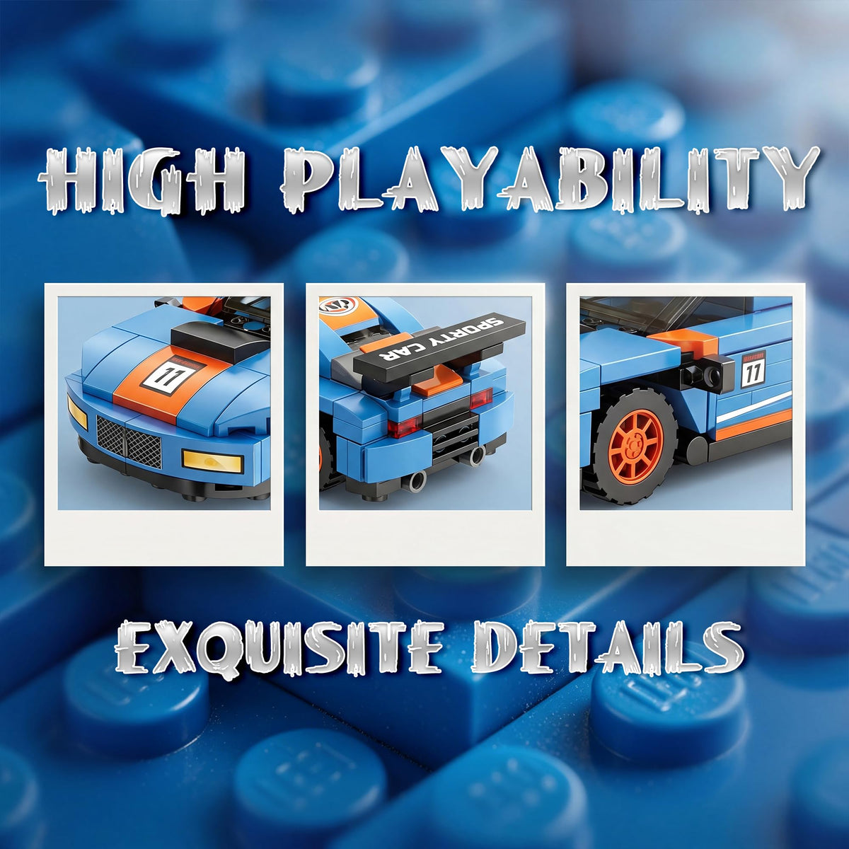 Racing Car Building Toy Set with Container Box D5036