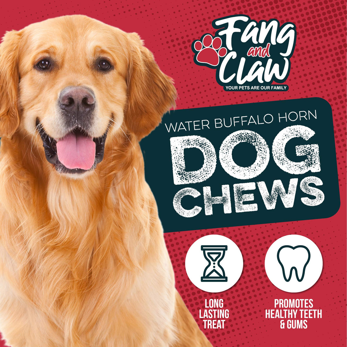 4 Pack Large 8-Inch Dog Horn Chews L3544
