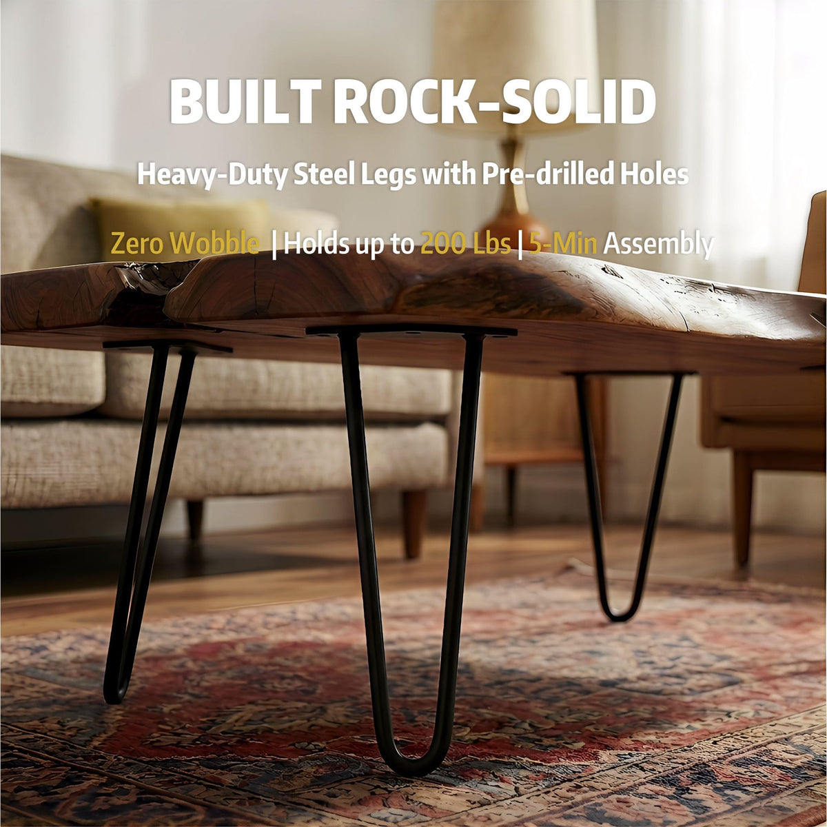 Live Edge Natural Wood Coffee Table V4444