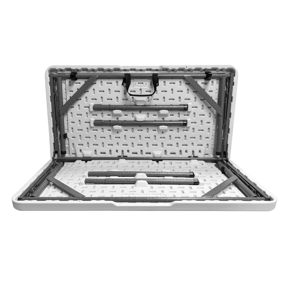 White Square Folding Table with Carry Handle P45689