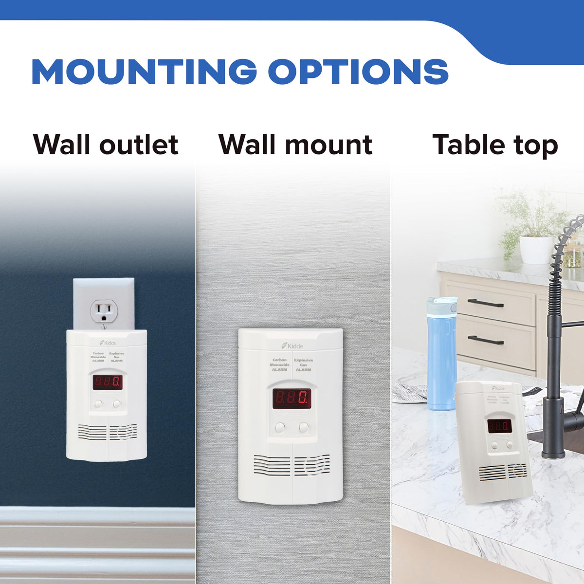 Carbon Monoxide & Explosive Gas Alarm with Digital Display F85396
