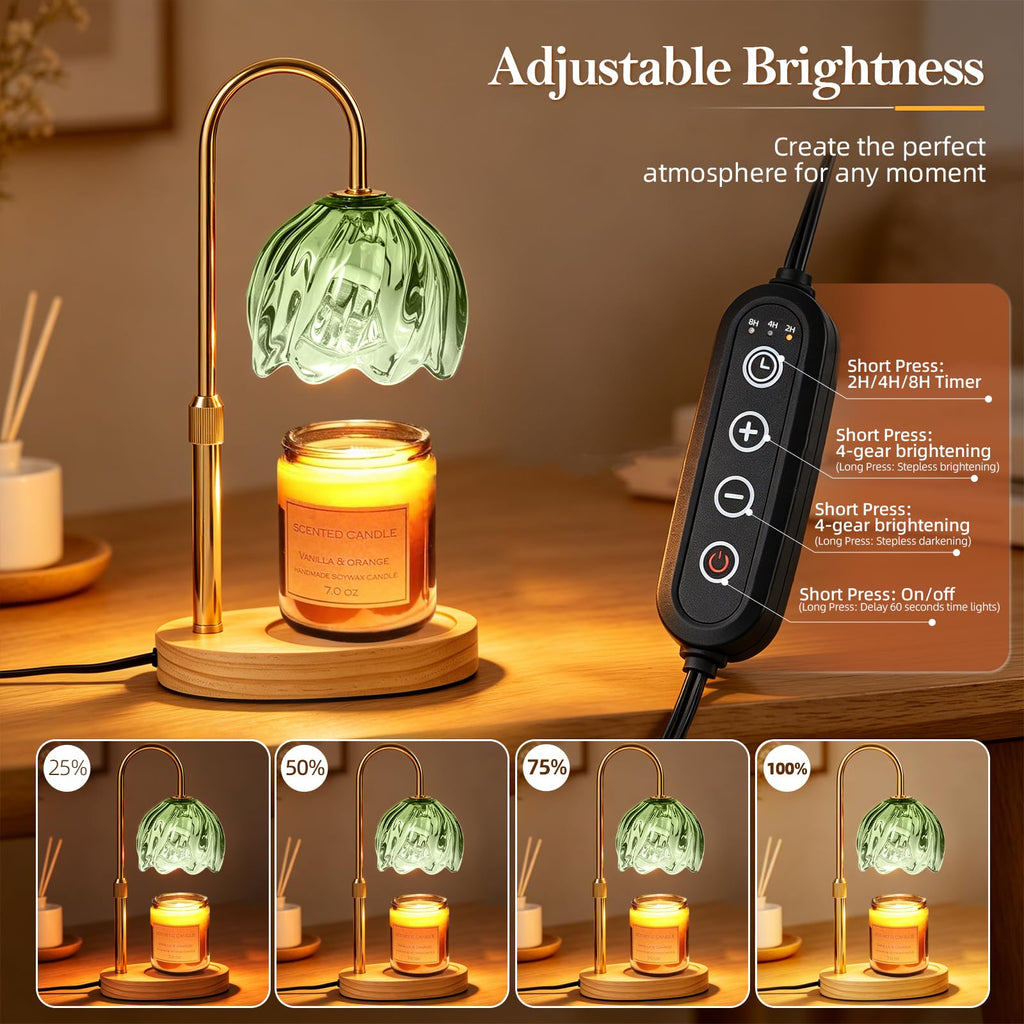 Flower Candle Warmer Lamp with Timer C21582