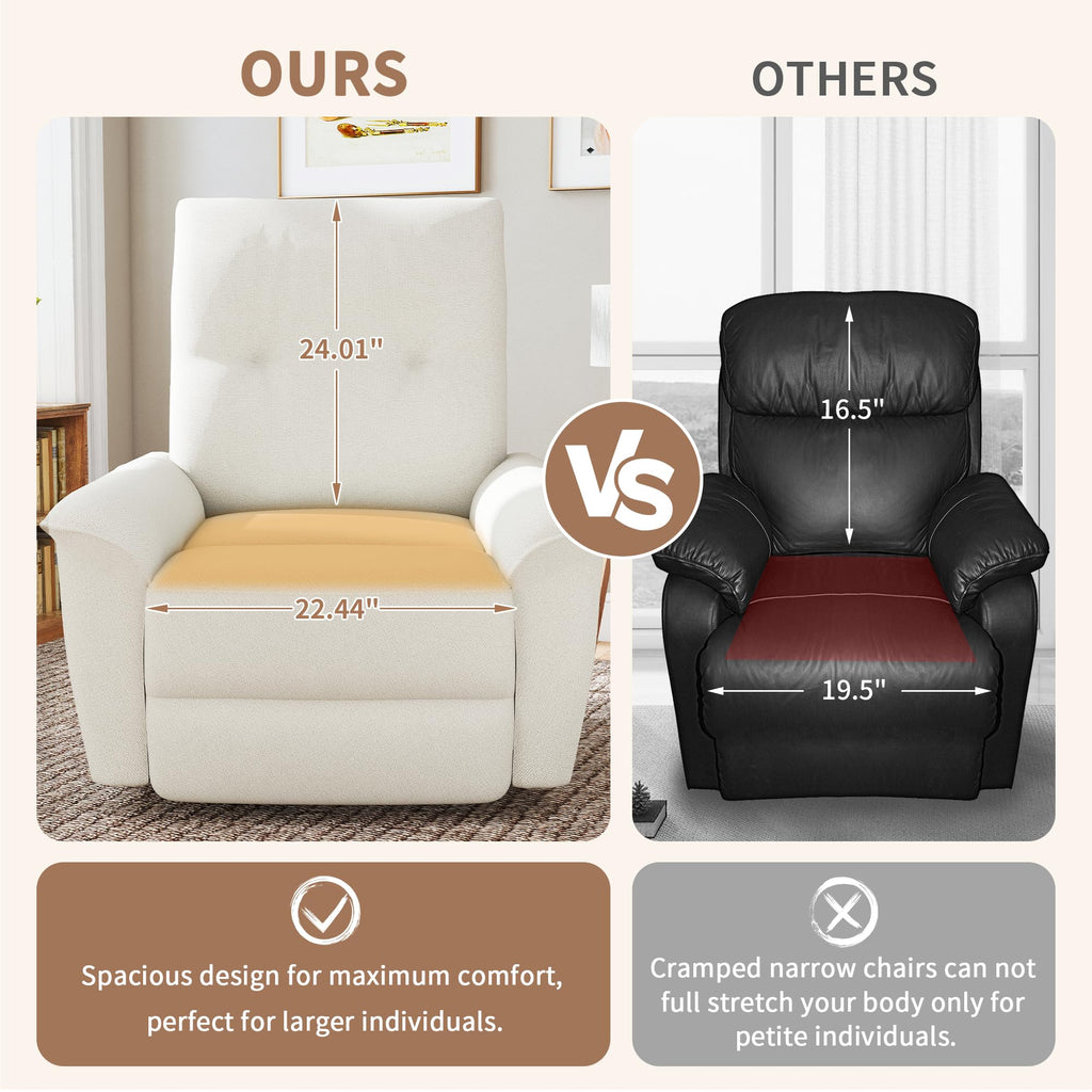Power Swivel Rocker Recliner Chair with Phone Holder and USB Ports O9427