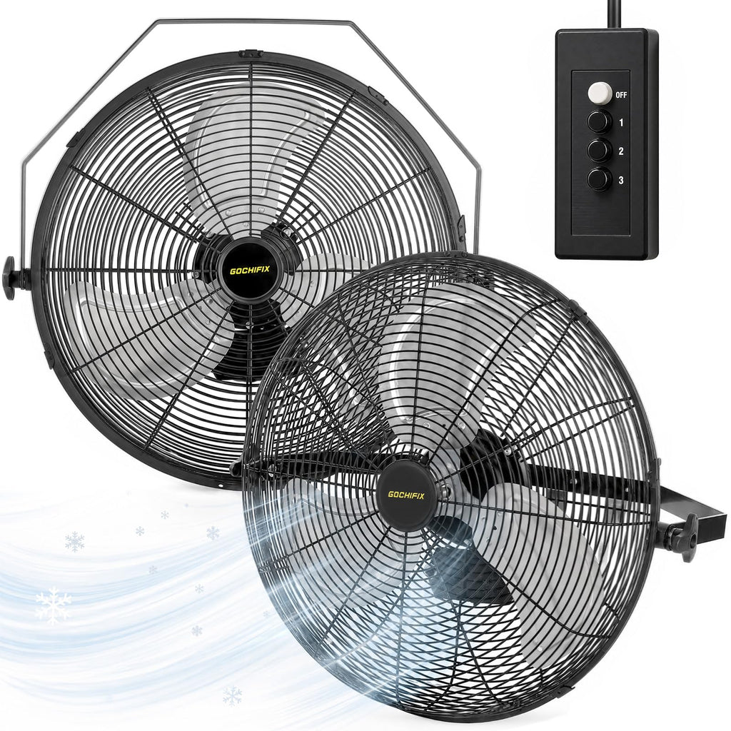 20 Inch 2 Pack 3-Speed High Velocity Wall Mount Fan X89062