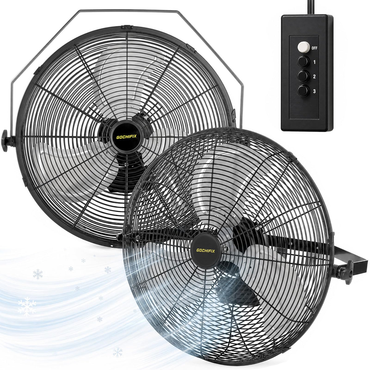 20 Inch 2 Pack 3-Speed High Velocity Wall Mount Fan X89062