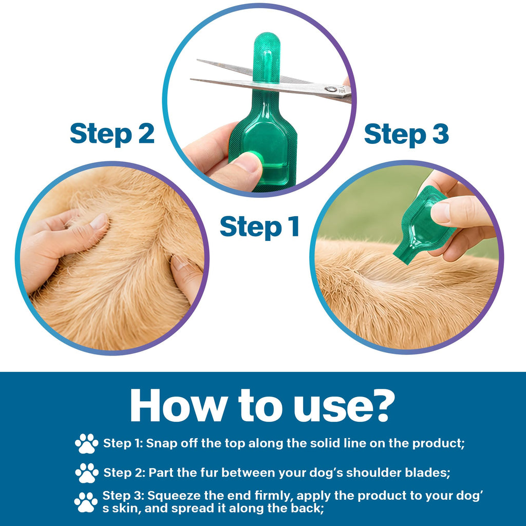 Flea and Tick Prevention for Medium Dogs 23-44 lbs 6 Doses G647