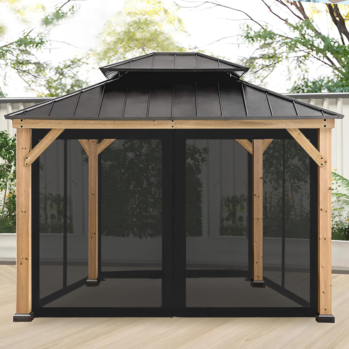 10' x 10' Gazebo Canopy Mosquito Netting Sidewalls C383218