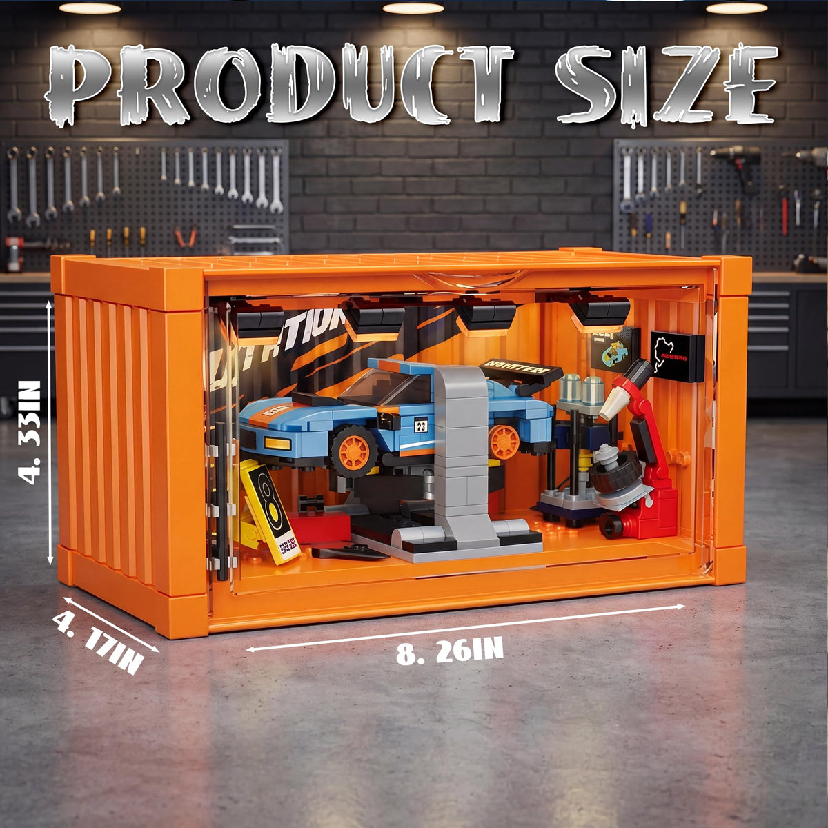 Racing Car Building Toy Set with Container Box D5036