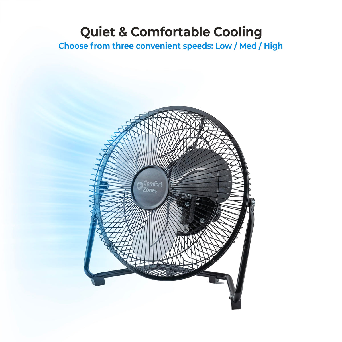 9 inch 3 Speed Metal Floor or Table Fan with Carry Handle M63946