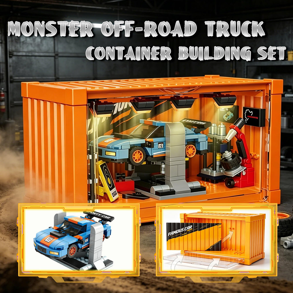 Racing Car Building Toy Set with Container Box D5036