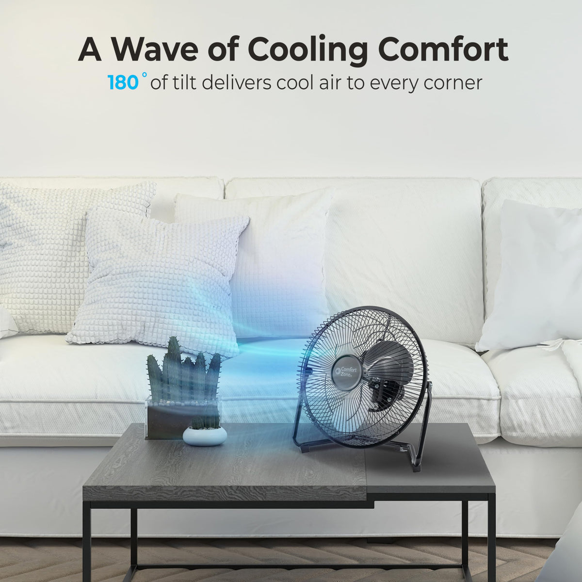 9 inch 3 Speed Metal Floor or Table Fan with Carry Handle M63946