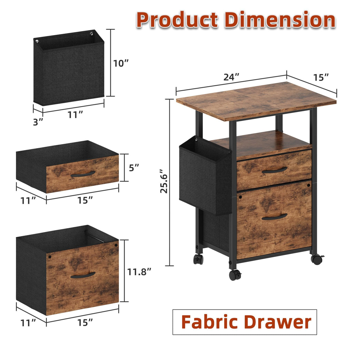 2 Drawer Mobile File Cabinet U929222