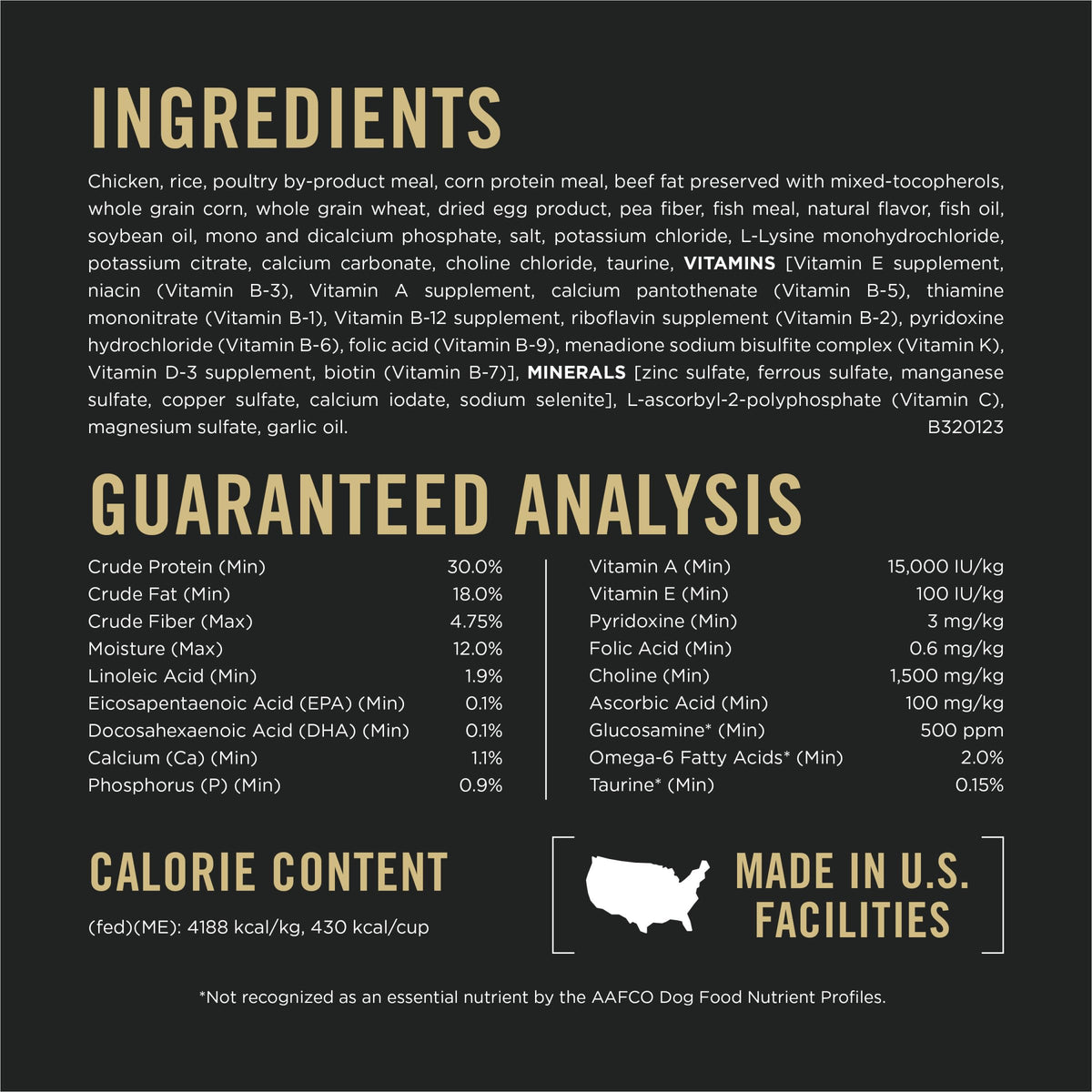 Chicken and Rice High Protein Dog Food 35 lb Q789