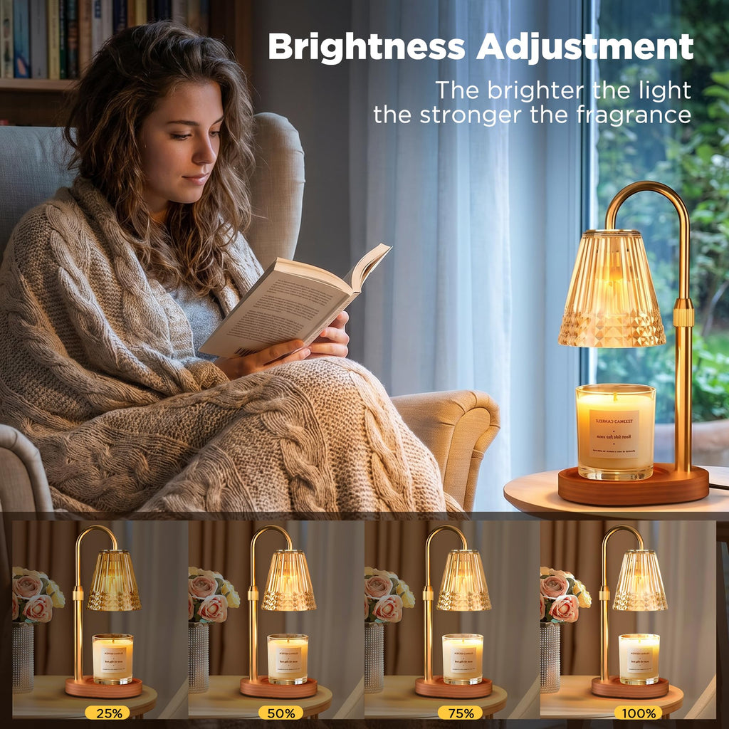 Dimmable Height Adjustable Candle Warmer Lamp with Timer W124