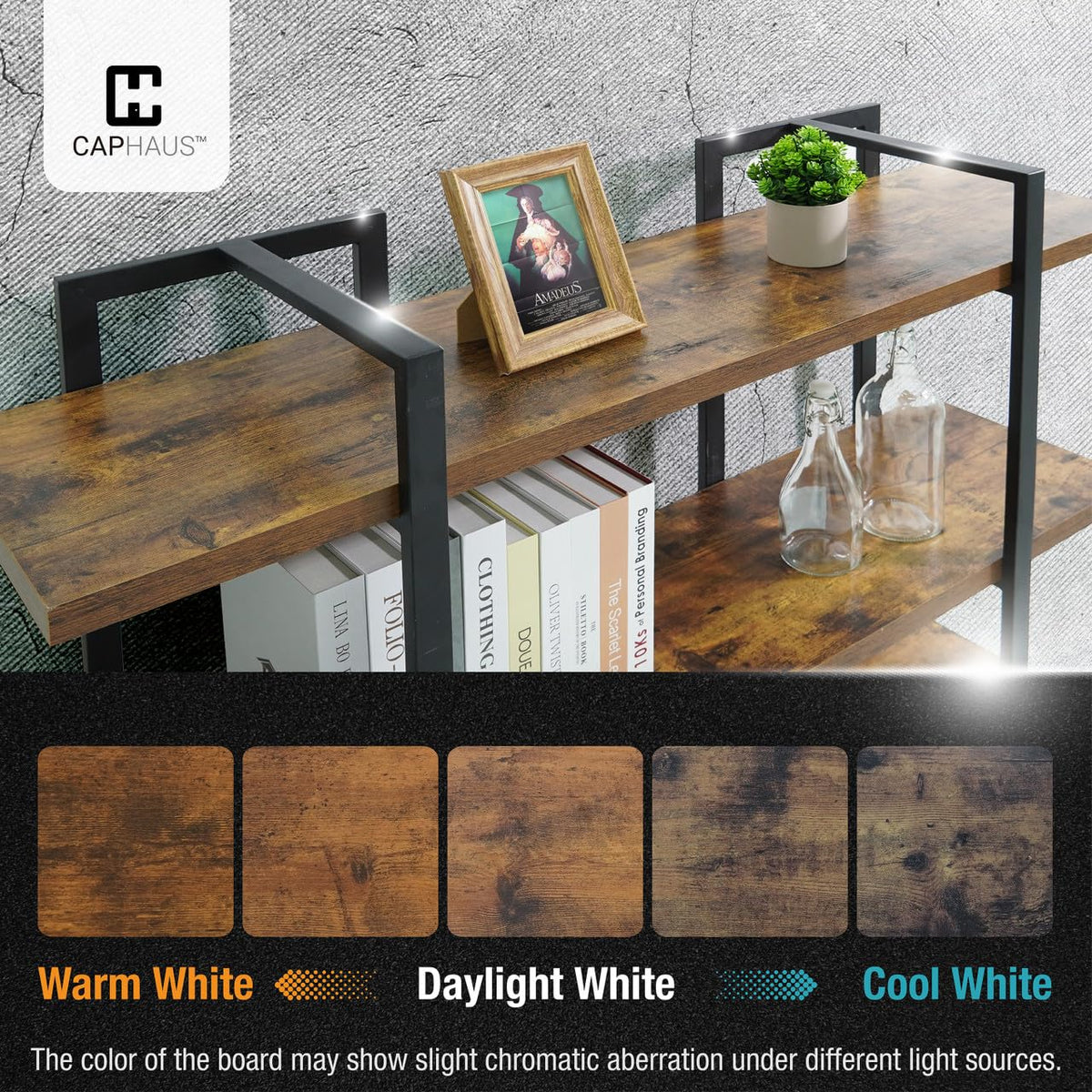 5-Tier Wood and Metal Book Shelf J11411