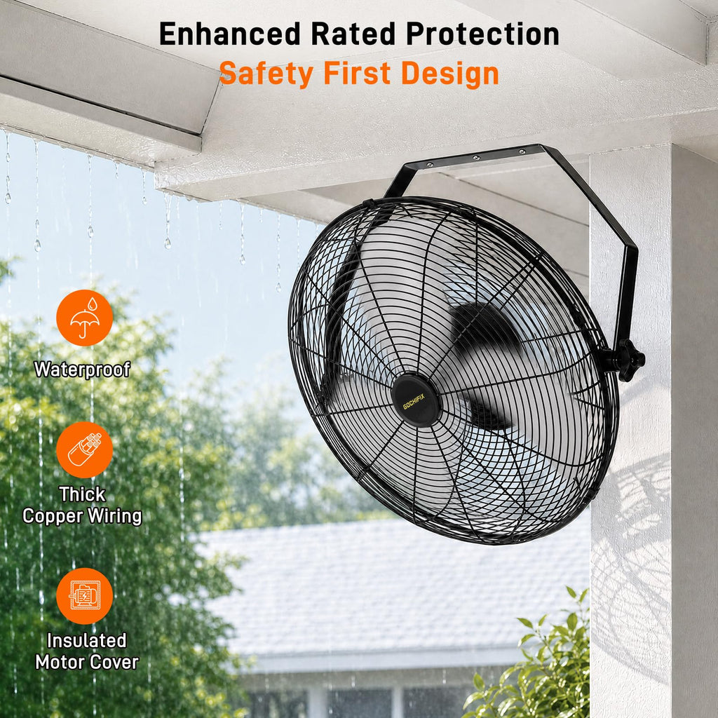 20 Inch 2 Pack 3-Speed High Velocity Wall Mount Fan X89062