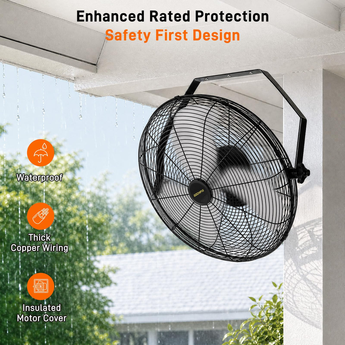 20 Inch 2 Pack 3-Speed High Velocity Wall Mount Fan X89062
