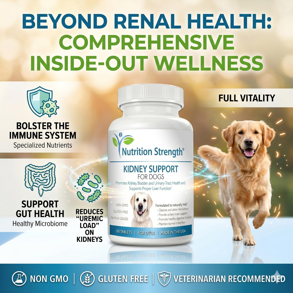 Kidney Support for Dogs Chewable Tablets R146