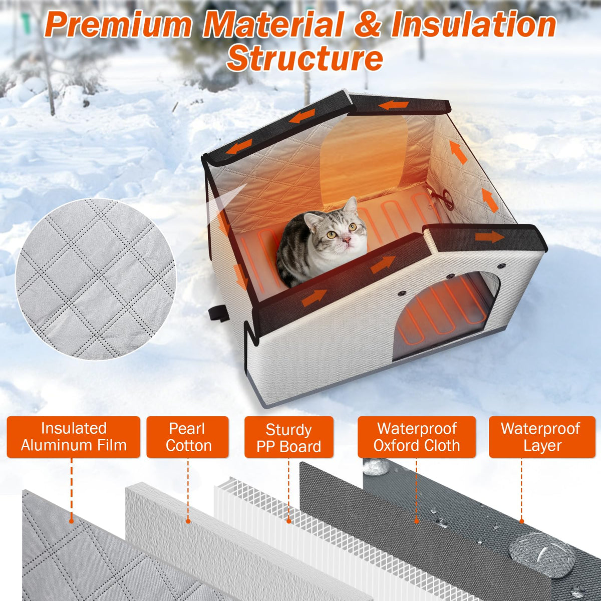 Insulated Heated Cat House Indoor/Outdoor G40414