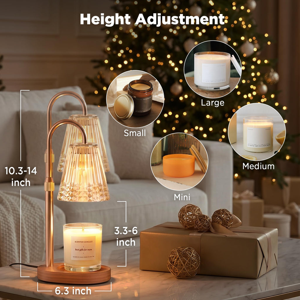 Dimmable Height Adjustable Candle Warmer Lamp with Timer W124