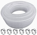 1" OD 100Ft Braided Clear PVC Vinyl Tubing K63489