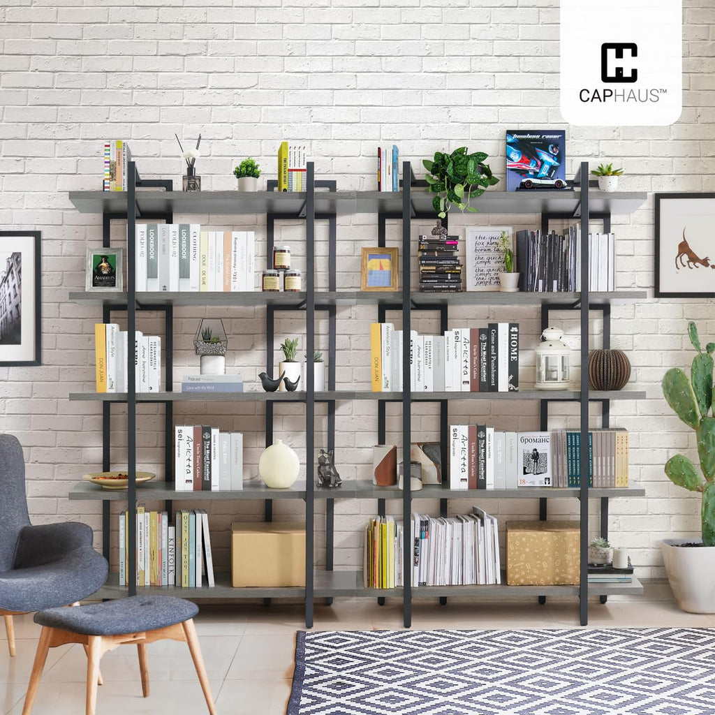 5-Tier Wood and Metal Book Shelf J11411